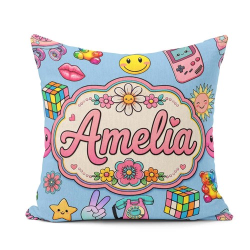 Cushion throw pillow - pillow, smiley