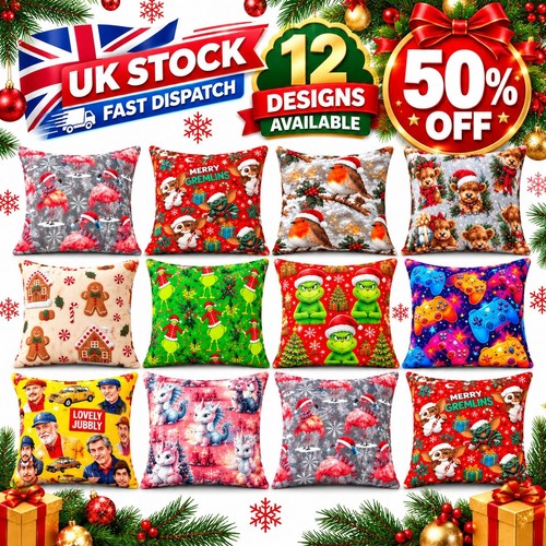 Christmas robin cushion - christmas,