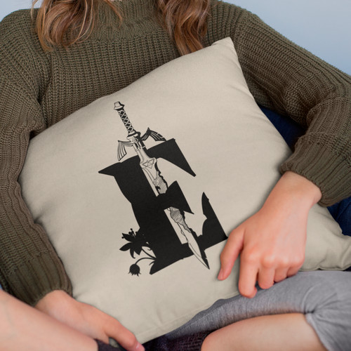 Link game sword letter cushion - link,