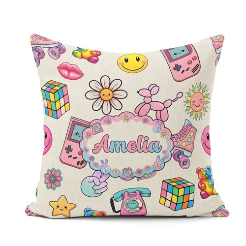 Cushion throw pillow smiley - throw,