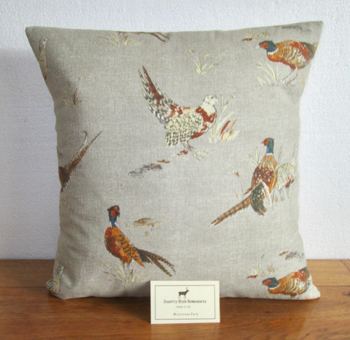Large pheasants cushion - large,