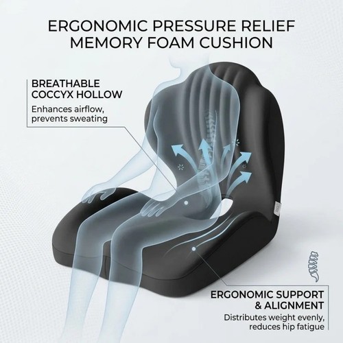 Ergonomic memory foam seat - ergonomic,
